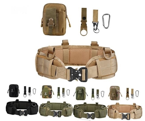 Multi-Functional Tactical Waist Belt Set, Outdoor MOLLE Tactical Belt For Military Enthusiasts And CS Field Combat