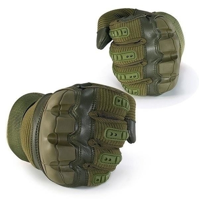 Synthetic Outdoor Tactical Gear Glove Anti Skid Khaki Nylon Micro Fiber