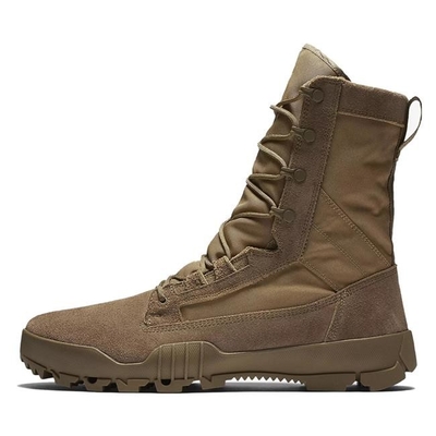 Rubber Outsole Mens Tactical Leather Jungle Boots 8" Collar Military Combat Boots