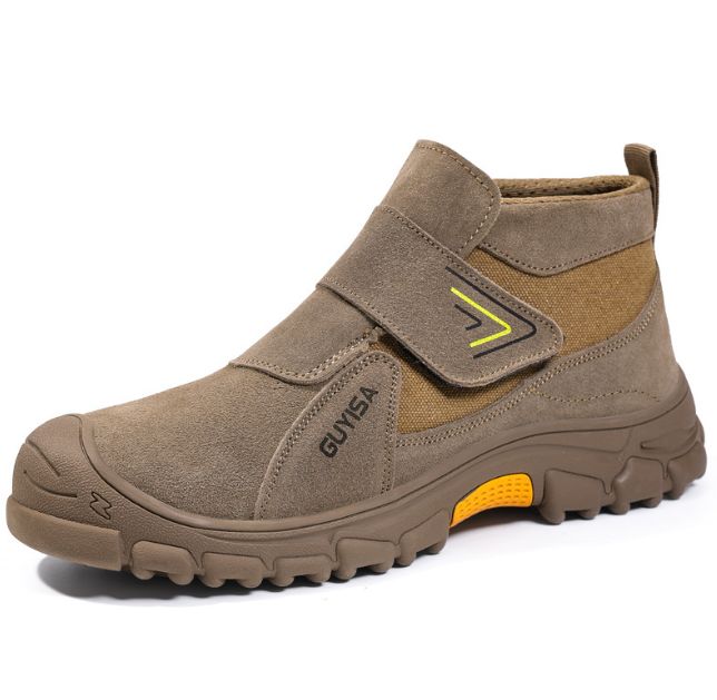 Men’s Welding Safety Work Shoes Heat-Resistant Steel Toe Puncture-Proof Wear-Resistant Comfortable Protective Shoes
