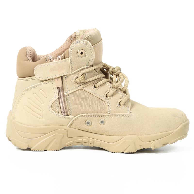 Breathable Waterproof Low Cut Tactical Boots With Zipper Oil Resistant