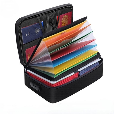 Borsa per documenti impermeabile al fuoco Borsa di deposito sicuro per denaro e oggetti di valore per la casa e l'ufficio, organizzatore di file per contanti, contratti, certificati e documenti importanti